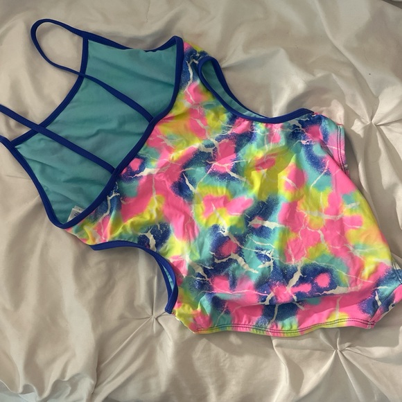 Miss Attitude size 16 one piece swimsuit with cutouts on the side. - Picture 2 of 3